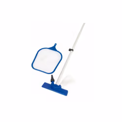 Mod. 58098 composto da: - retino - aspiratore con sacco raccoglitore - manico telescopico in alluminio lunghezza max 254 cm