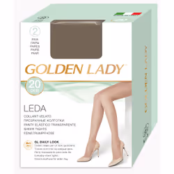 Golden Lady Collant velato Leda 20 Den 2 paia Castoro taglia 3, Collant, Femmina, Marrone, Castoro, ITA, Velato (10-30 denari ...