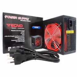 Alimentatore Tecno 625 Watt Big Fan - 1 connettore alimentazione standard 12V MB 20/24 (20+4 pin) - Interruttore di accension ...