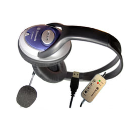 Dynamode Skype Stereo ClearSound headphone with Mic. Auricolare Cablato Musica e Chiamate