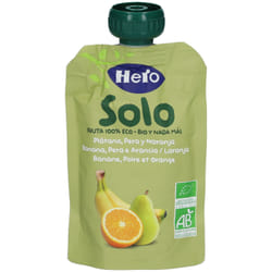 Hero Solo Frutta Frullata Banana, Pera e Arancia Biologiche 100 g Sciroppo