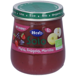 Hero Solo Omogeneizzato Mela, Fragola, Mirtillo biologici 120 g Pappa