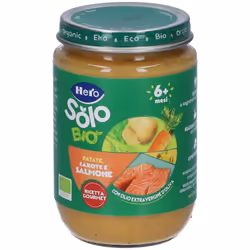 Hero Solo Omogeneizzato Patate, Carote e Salmone biologici 190 g Pappa