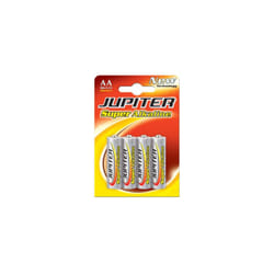 Batteria a pila falsa Jupiter alc. LR6. 4 pezzi in blister (318994), Nero, Standard