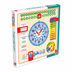 Goula - Grand Format Horloge Calendrier Allemand, 3 an(s), Bois, Multicolore