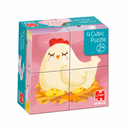 Goula - 4 Cubi Della Fattoria., 4 pz, Animali, 2 anno/i