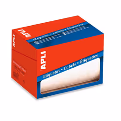 APLI 01686, Bianco, Rettangolo, Permanente, 20 mm, 50 mm, 1500 pz