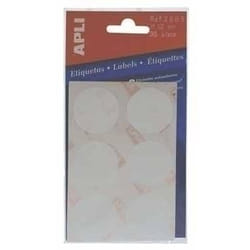 APLI Circular labels 5 sheets 19 x 19mm Red etichetta autoadesiva Rosso 100 pz