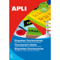 APLI 02881 etichetta autoadesiva Rettangolo Permanente Verde 20 pz