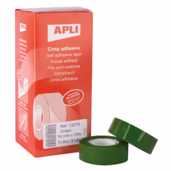 APLI 12275, 33 m, Verde, 19 mm, 0,028 mm, 8 pz