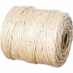Corda di sisal 100 metri con 2 fili. Alta resistenza alla rottura e leggerezza. Ideale per giardinaggio, bricolage, pacchi, a ...
