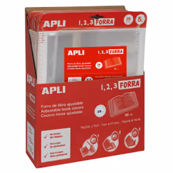 APLI 16913 copertina per libro e rivista 5 pz Trasparente
