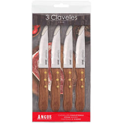3 Claveles - set 4 cuchillos chuleteros angus 12 cm- 4.5' e 3C