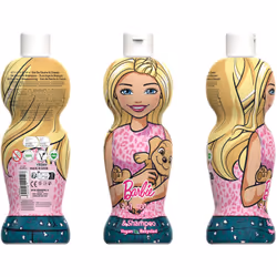 Sia la pelle sensibile che i capelli del bambino vengono lavati delicatamente con shampoo e gel doccia Barbie 2in1 . Si tratt ...