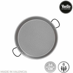 Vaello Campos - Padella per paella tradizionale in acciaio lucido ø34cm (6 persone). vaello