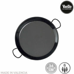 Padella per paella tradizionale in acciaio smaltato ø34cm (6 persone). vaello