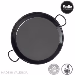Padella per paella tradizionale in acciaio smaltato ø55cm (16 persone). vaello