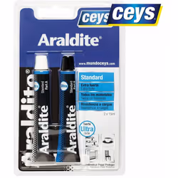 Ceys araldite standard large blister 15+15ml. adesivi epossidici bicomponenti, una resina e un indurente che reagiscono quand ...