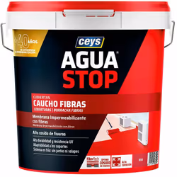 Aguastop fibre di gomma rosse 20kg. impermeabilizzante su base di gomma fibrorinforzata