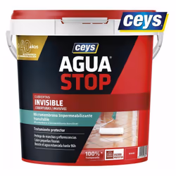 CEYS Aguastop Invisible Waterproofing in grande formato 4L è una membrana impermeabilizzante liquida ideale per tetti, terraz ...