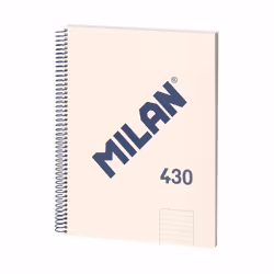 Milan 57142E80BG, Monocromatico, Beige, A4, 80 fogli, 95 g/m², Carta rigata