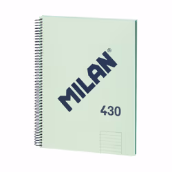 Milan 57142E80GR, Monocromatico, Verde, A4, 80 fogli, 95 g/m², Carta rigata