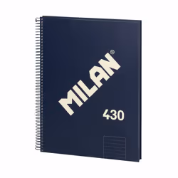 Milan 57142E80B, Monocromatico, Blu, A4, 80 fogli, 95 g/m², Carta rigata