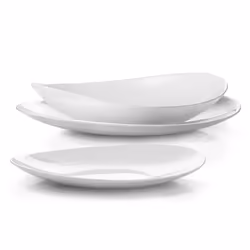Bormioli Rocco Set Piatti Prometeo 18 pezzi, 6 persona(e), Vetro temperato, Bianco, Prometeo, Ovale, 285 mm
