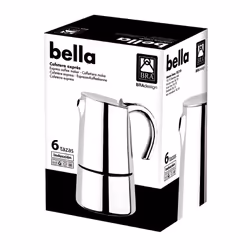 BRA Bella A170502 caffettiera manuale Moka Acciaio inox