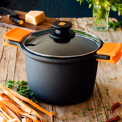 BRA A273905 padella 6,8 L Rotondo Nero, Arancione - Vista aggiuntiva 5