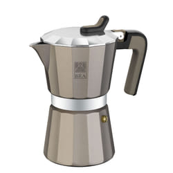 BRA 170576 caffettiera manuale Moka Nero, Titanio