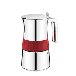BRA 170567 caffettiera manuale Moka Rosso, Acciaio inox