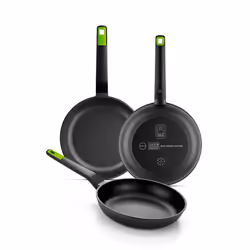 BRA A841201, Rotondo, Pentola multiuso, Nero, Verde, Teflon Classic, Gastro, Alluminio pressofuso