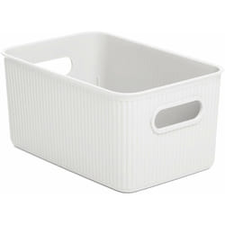 TATAY Cestino Portaoggetti Baobab, 5L di Capacita, Polipropilene, Senza BPA, Bianco, Dimensione 18,1 x 27,2 x 13 cm