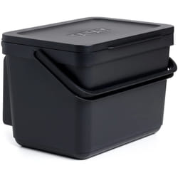 Ta-tay - tatay Pattumiera per Umido con Supporto, Capacità 6L, polipropilene, Realizzata con Materiali Riciclati al 100%. Colore Nero. Misure 26,5 x