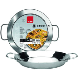 Ibili - Padella per paella premier, 36 cm, acciaio inox, 7 porzioni, adatta ai piani a induzione.
