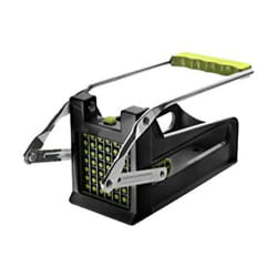 Ibili - cortapatatas palanca Clasica, Stainless Steel, Argento/Verde/Nero, 25 x 9 x 11 cm