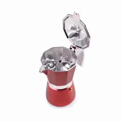 Ibili 623206 caffettiera manuale Moka 0,3 L Rosso, Acciaio inox - Vista aggiuntiva 4