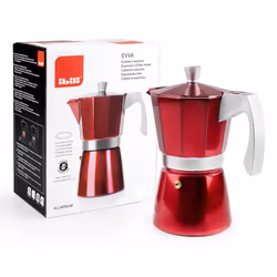 Ibili 623206 caffettiera manuale Moka 0,3 L Rosso, Acciaio inox - Vista aggiuntiva 8