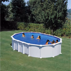 Piscina fuori terra Gre Haiti 610x375x132 cm Piscina ovale da esterno Gre con accessori inclusi Piscina da giardino Gre serie ...