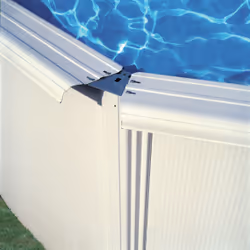 Gre Man. Piscina ovale serie Fidji, mis. 527 x 500 x 122 cm parete acciaio, colore bianco, interno in pvc, include filtro e scala di sicurezza - Vista aggiuntiva 6