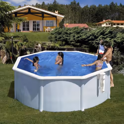 Gre KITPR303 piscina fuori terra Piscina con bordi Piscina rotonda 7418 L Blu, Bianco - Vista aggiuntiva 8
