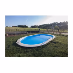 Piscina interrata ovale GRE 700x320x120 cm Modello fai da te per il giardino privato Piscina ovale interrata. Lamiera laccata ...