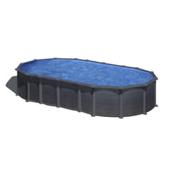 Gre Piscina Ovale Con Decorazione Grafite 610x375xh132 cm