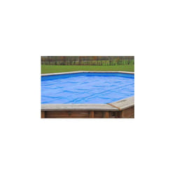 Copertura isotermica GRE azzurra per piscina ovale da 487x287 cm