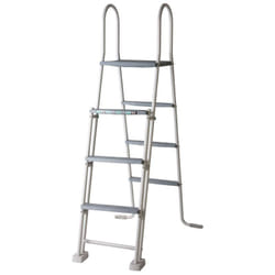 Scaletta piscine GRE 134 cm - 2 x 3 gradini - piattaforma - lato staccabile