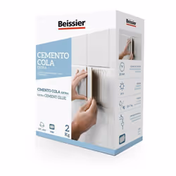 Beissier Cemento Glue Extra 2kg 70164-001 Malta per colla porcellanata per la posa e l'incollaggio di materiali ceramici su p ...