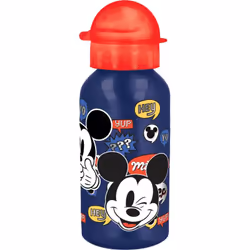 DISNEY Borraccia Originale Disney Mickey in alluminio per bambini da 500 ML riutilizzabile con becuccio e tappo di sicurezza  ...