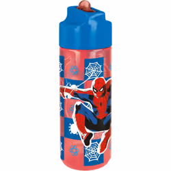 MARVEL Borraccia Marvel Spiderman Originale per bambini da 540 ml in Ecozen, con tappo svitabile antigoccia e beccuccio ribal ...