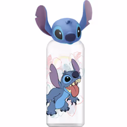 DISNEY Borraccia Originale in plastica per Bambini Disney Stitch 560 ml con grafica 3D, tappo svitabile, lavabile e riutilizz ...